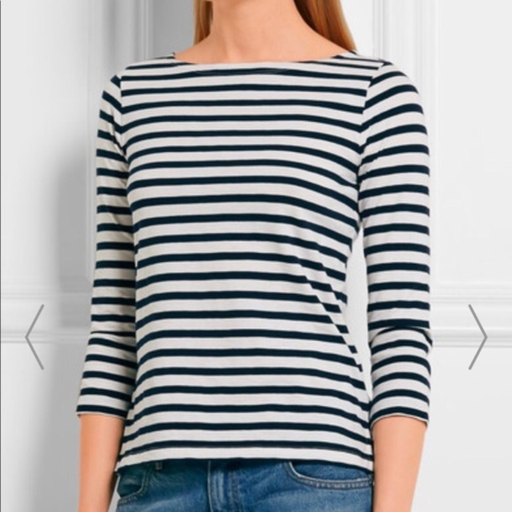 J. CREW Petit Bateau Nautical Striped Top Cotton